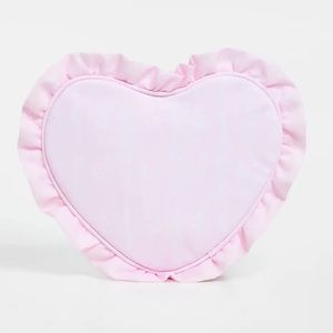 Stoney Clover Lane High Tea Printed Ruffle Heart Pouch Cakes & Scones